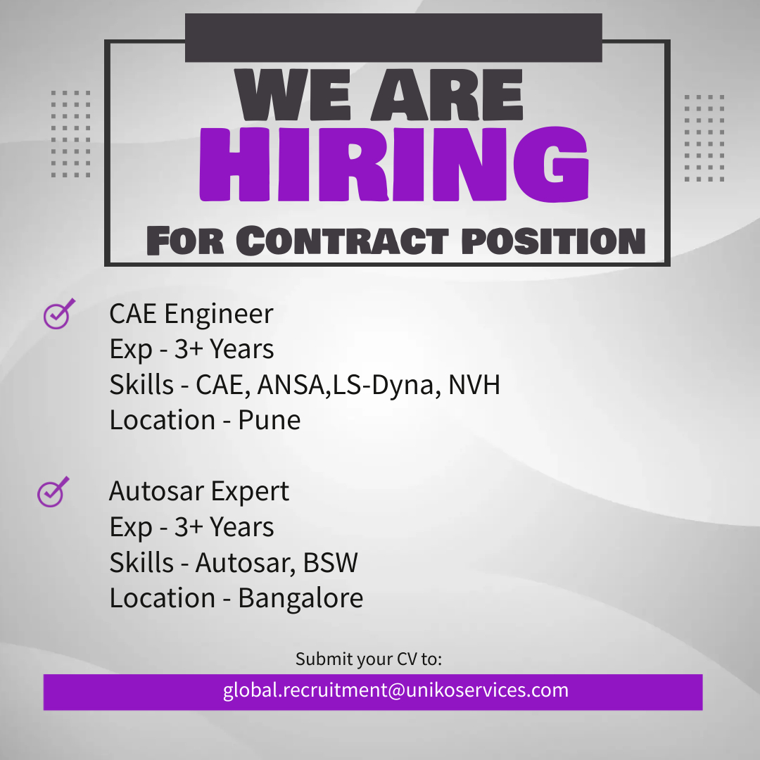 We have a Job opening for Contract Positions
If you are interested , kindly share your updated cv to Global.recruitment@unikoservices.com
#recruitment #mumbai #pune #ahmedabad #contractjobs #jobopening #jobalert #jobhiring