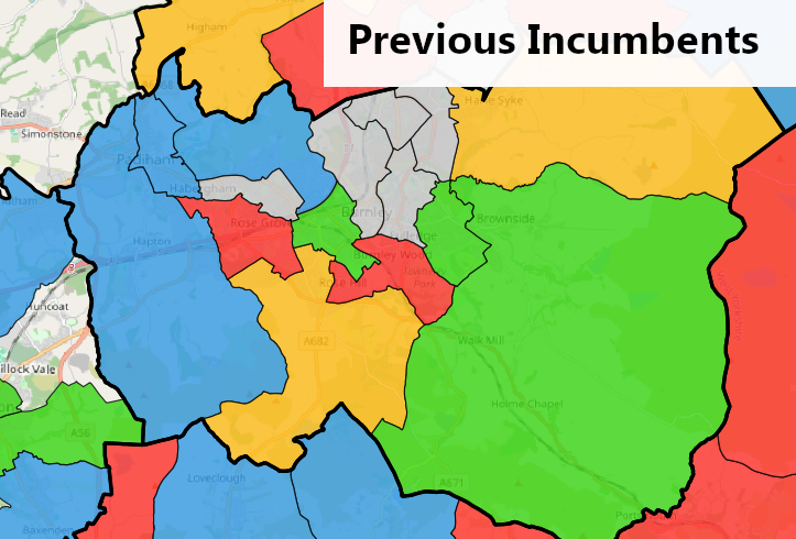 Burnley Labour fragmented after Gaza last year, with the Muslim councilors going Indie and forming their own administration with the Greens and Lib-Dems. Labour have advances versus all parts of this coalition and even taking back defector wards.