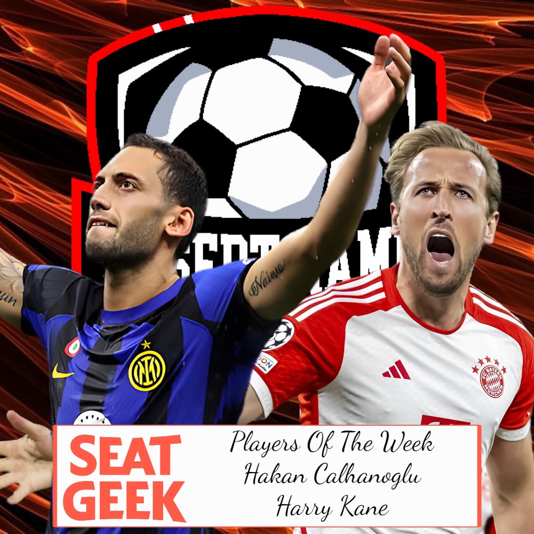 Players of the Week

Congrats to Hakan Calhanoglu and Harry Kane for being our POTW!

Vote for your POTW:
docs.google.com/forms/d/e/1FAI…

Save $20 off your first purchase with the code “BellyUpSports”
seatgeek.com

#HakanCalhanoglu #InterMilan #HarryKane #BayernMunich