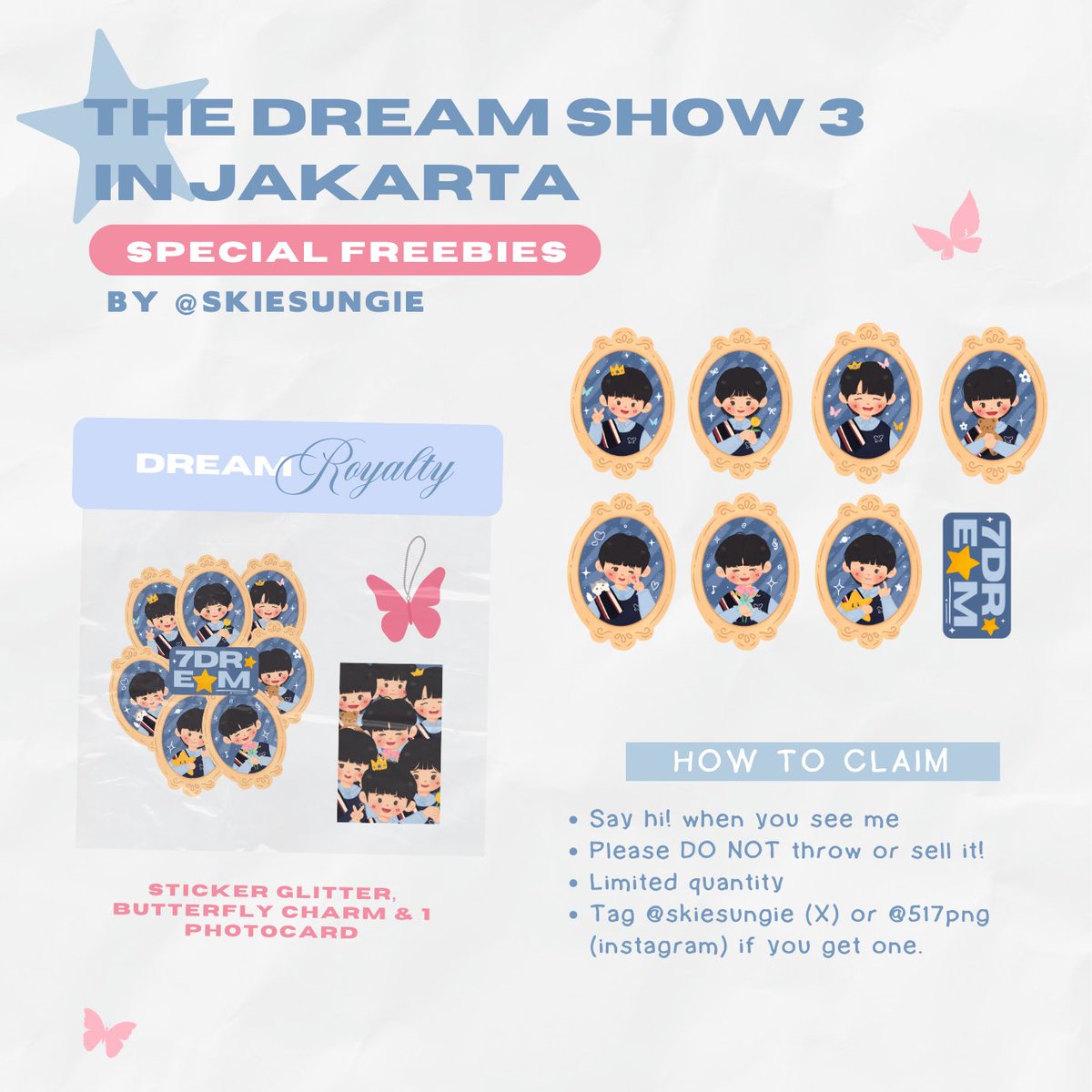 skiesungie's tweet photo. — the dream show 3 jakarta freebies ッ
by @skiesungie

📆 may 18th 2024 
🧃loc &amp; time; tba

⛧ limited quantity
⛧ dreamz &amp; asteroids will be prioritized
⛧ kindly check the details below 

#THEDREAMSHOW3_IN_JAKARTA #TDS3INJAKARTA https://t.co/LZaJcNMWlx
