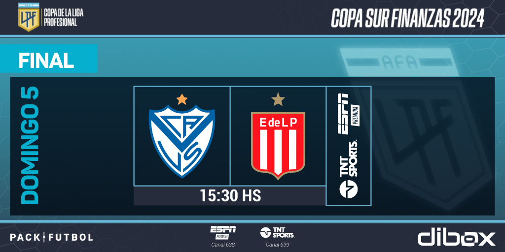 #Deportesdibox ⚽💥¡Este fin de semana se juega la GRAN FINAL de la Copa de Liga! 📅Domingo 05/05 ⌚️15:30 hs: VÉLEZ SARSFIELD vs. ESTUDIANTES DE LA PLATA 🔴¡Mirá, sentí y viví este PARTIDAZO en VIVO y en HD por #ESPNPremium (638) y #TNTSports (639), del #PACKFUTBOL, con #dibox