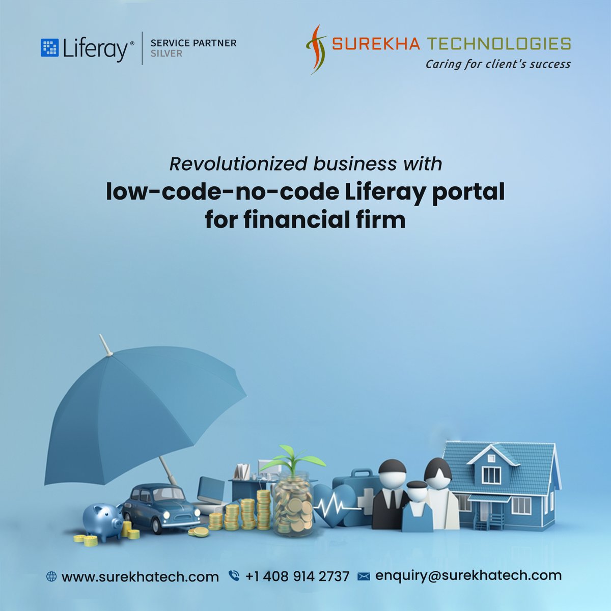 See how we achieved a 47% reduction in development and server costs by implementing low-code/no-code portal on #Liferay for a multi-line insurance and finance company. Lear More: surekhatech.com/digital-experi… #SurekhaTech #dxp #liferaydxp #liferaydevelopment #liferayportal #fintech