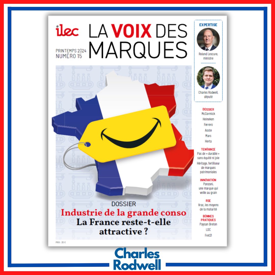 « Soutenir les entreprises françaises pour développer leur activité dans notre pays doit être la priorité absolue de notre politique d'#attractivité. » 🗞️ Retrouvez mon entretien pour le magazine de @ilec_asso 👇 ilec.asso.fr/entretiens/215…