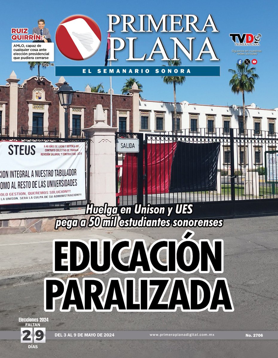Así la portada de hoy del Semanario "Primera Plana"... Ustedes qué dicen ¿alguien falló y está afectando a los estudiantes o se puede dejar pasar así como si nada...?📰☕

👇