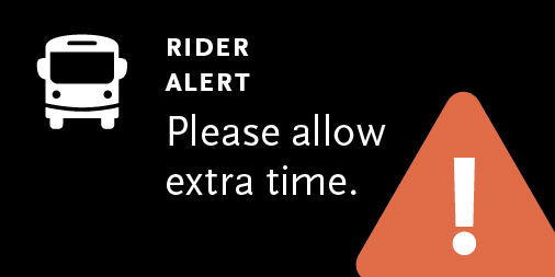 We may experience delays today on the following bus lines due to staff shortages: Lines 2, 4, 18, 20, 40, 45, 53, 66, 70, 108, 110, 111, 206 and 720.