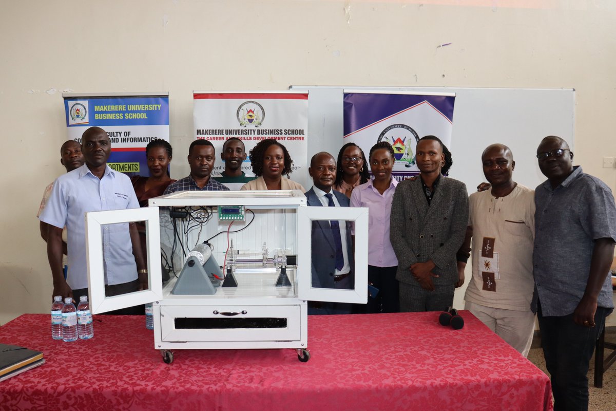 Today @OfficialMubs the electro spinner machine was launched during Dissemination seminar arise from The MAK-RIF 4 research grant that MUBS under Dr. Abbey Mutumba as a PI won. This is going to enable the researchers to develop organic packaging and preservative materials.