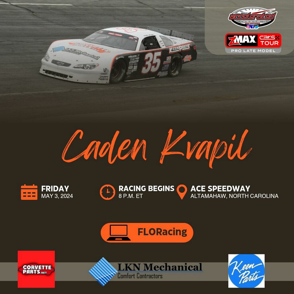 BEST OF LUCK TONIGHT @CadenKvapil 📍 @acespeedway1 📆 Friday, May 3 🕰️ Racing begins at 8 pm ET 🏎️ 100 laps 💻 @FloRacing #KeenParts Cleves, Ohio 🇺🇸