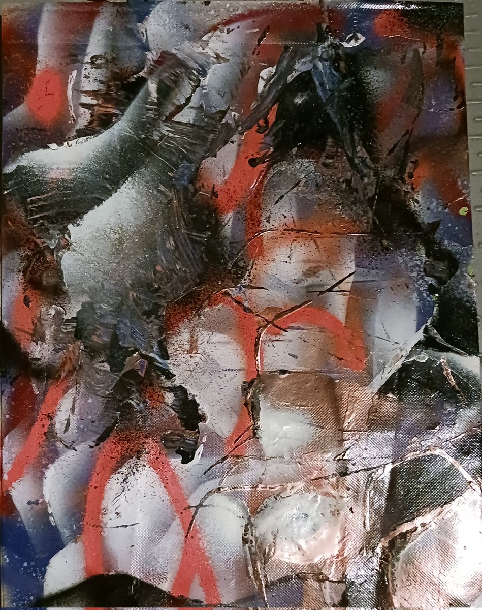 Fridays spraypaint by me Titled ferret parade #diggitteedesigns #almonessonart #spraypainter #spraypaintart #newjerseyartist #artistonfacebook #contemporaryart #artist #art #abstractart #modernart #contemporaryartist