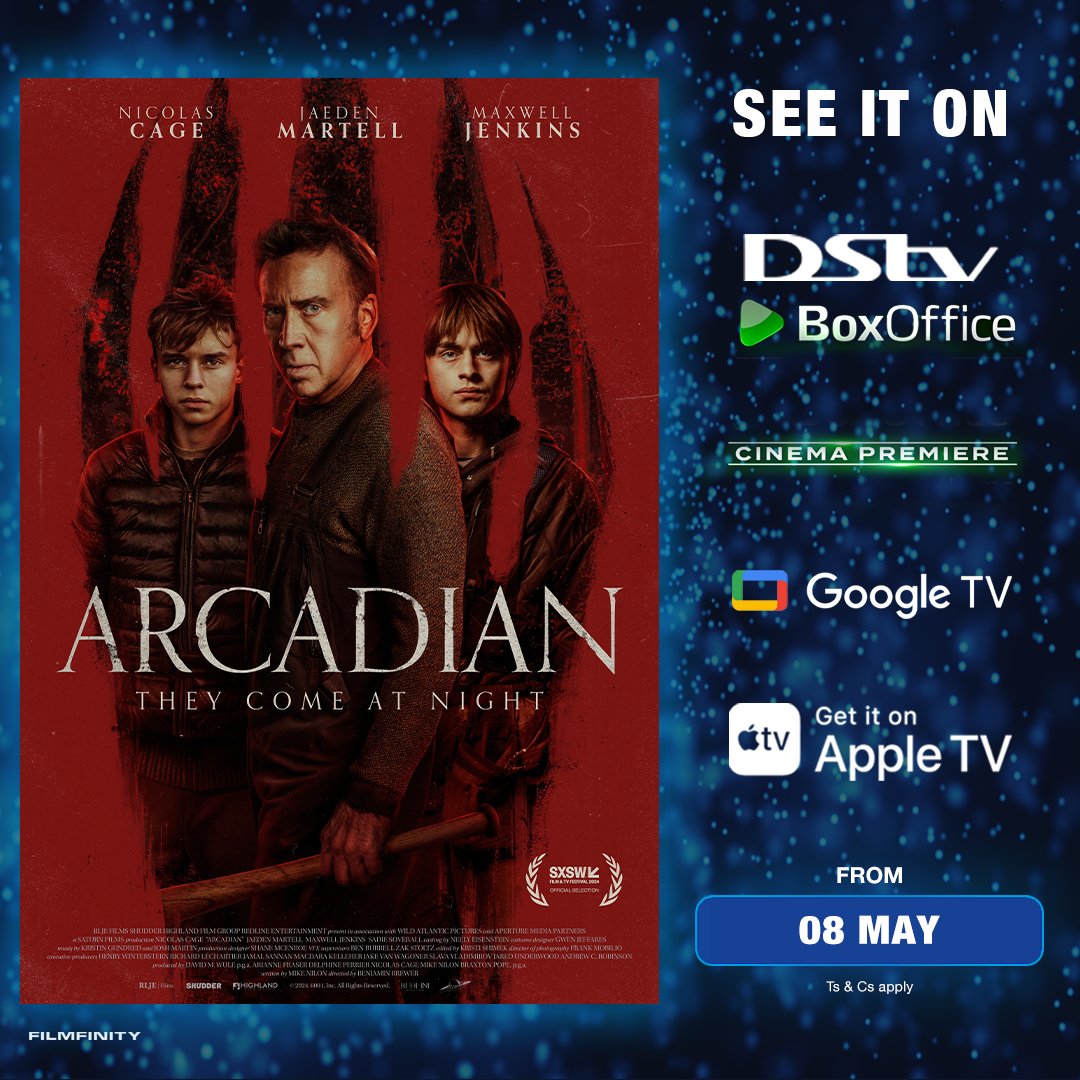 In a not-so-distant future, Earth's once familiar routines have crumbled, leaving Paul and his two sons, Thomas and Joseph trapped. Sci-fi Horror #Arcadian is coming to VOD on 8 May 2024. Rent it on DStv BoxOffice, Google Play, iTunes, and Apple TV - levelk.dk/watch/arcadian…