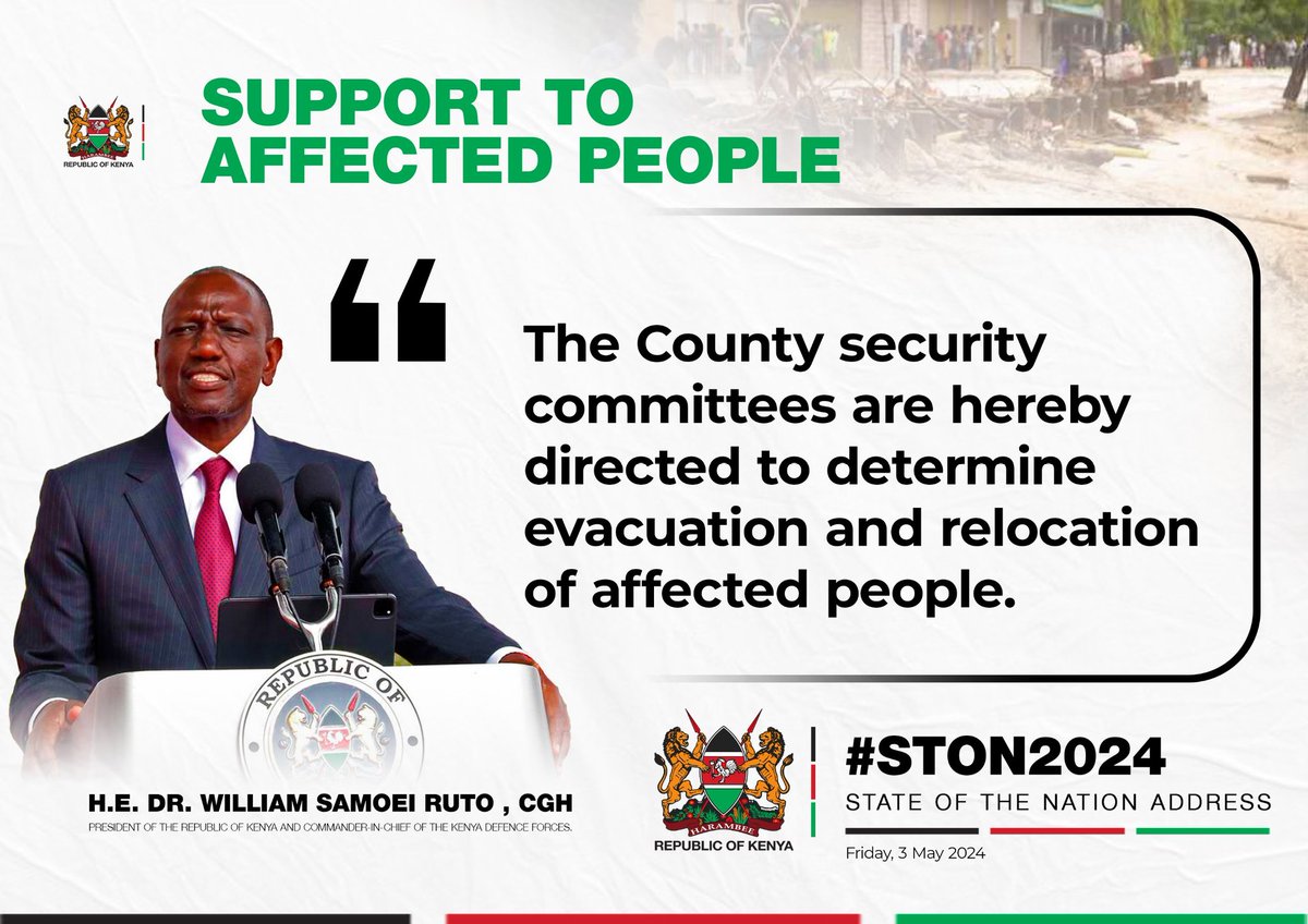 #StateOfTheNation address by President William Ruto. 

Presidential Directives.