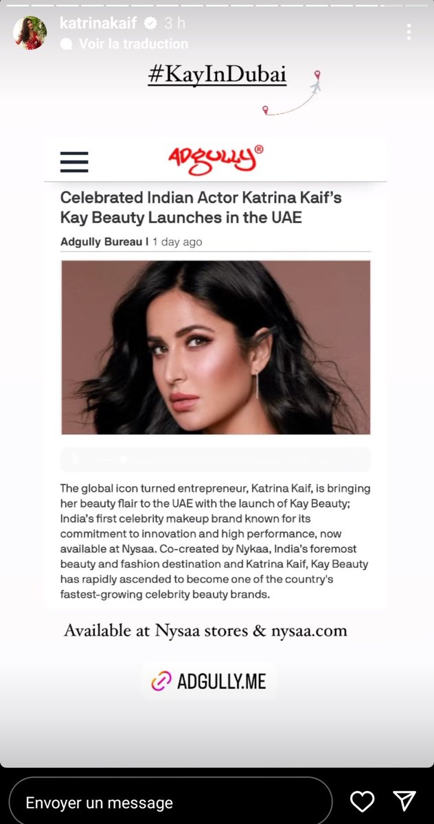 Celebrate Indian actor katrina kaif's kay beauty launches in the UAE 
#katrinakaif #kayindubai #kaybykatrina #kaybeauty