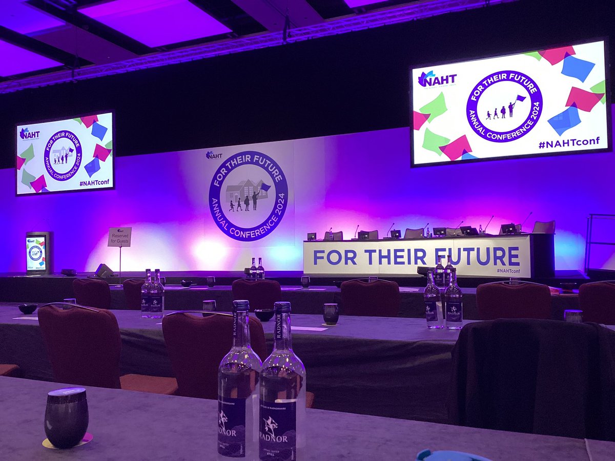 Great to be here for my first #NAHTnews conference here in the ICC at Newport. Excited to be a part of it #ForTheirFuture