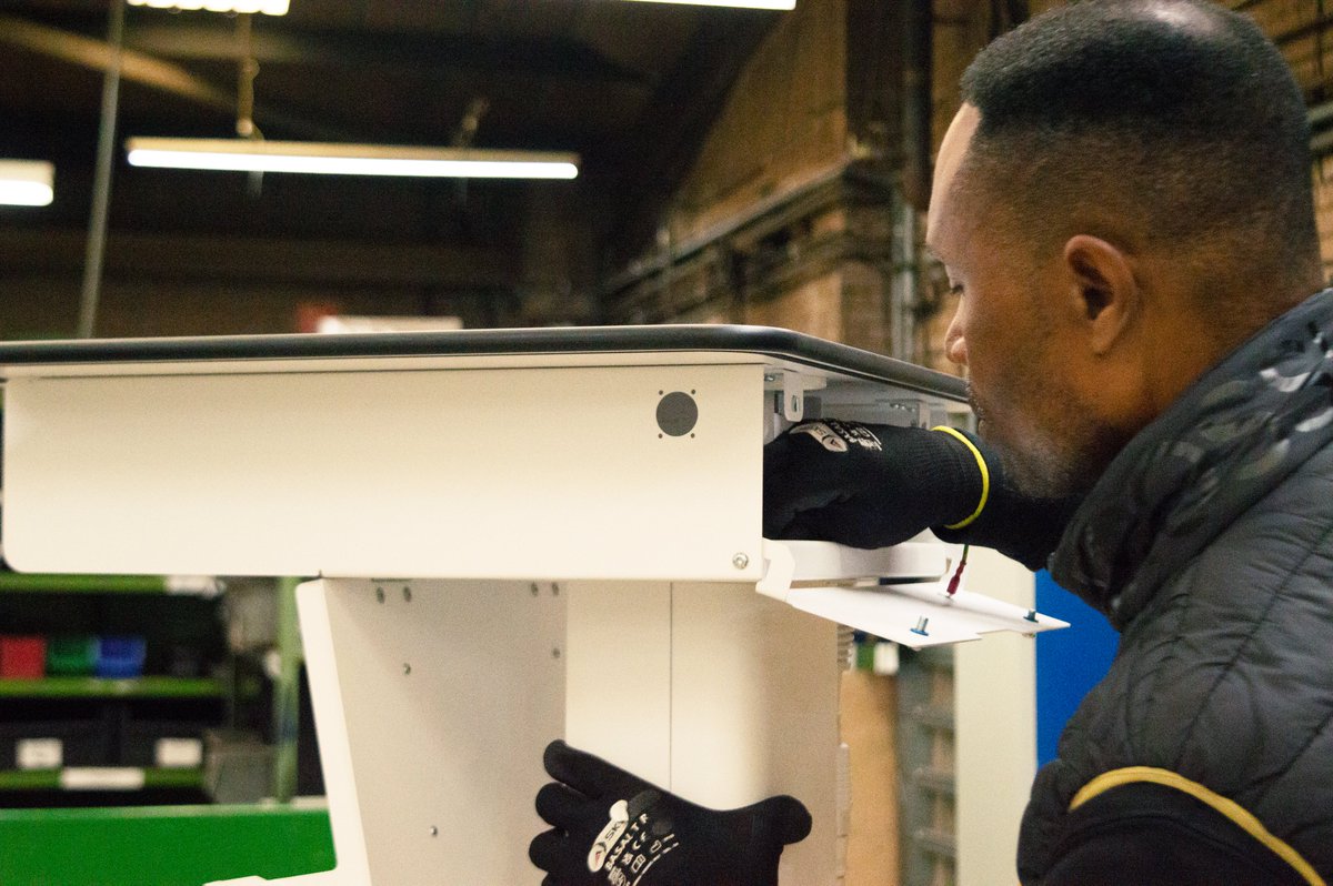 DalenHealthcare's tweet photo. #FactoryFriday 🏭 

Take a look at some behind the scenes snapshots of one of our factory workers expertly installing cabling in our medical cart solution!

#MedicalCart #Healthcare #NHS https://t.co/p6siItZTFF