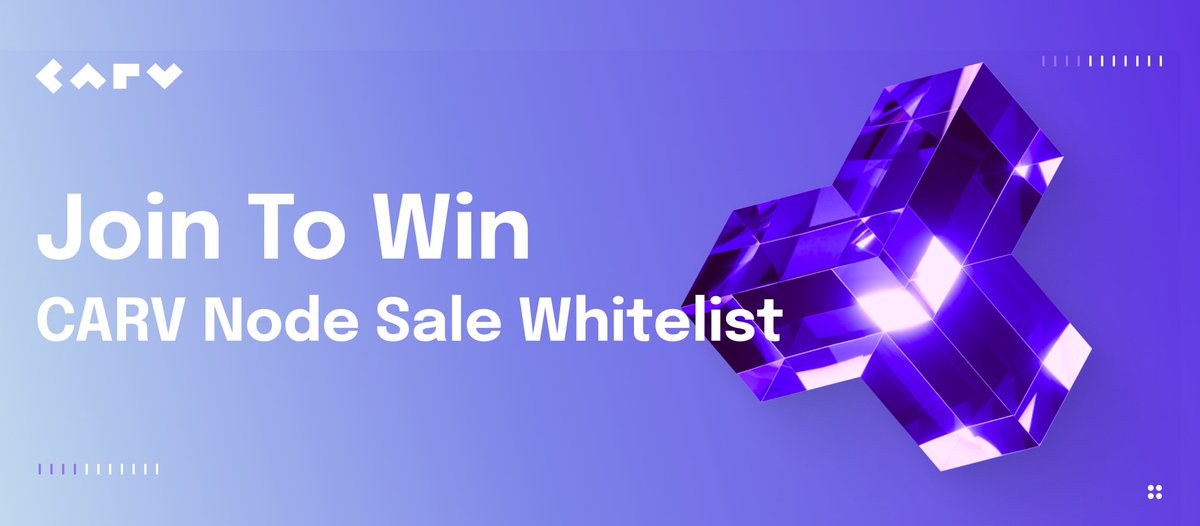 📢 Opportunity Alert! 📢 We're collaborating with #CARV for a landmark verifier node sale. Be a part of this innovative #decentralized network. 🛠 🔥 Enter the whitelist giveaway: 🔗 node.carv.io/UBEFH3 ✅ Follow @carv_official & @ElfinGames for updates ✅ RT to share!…