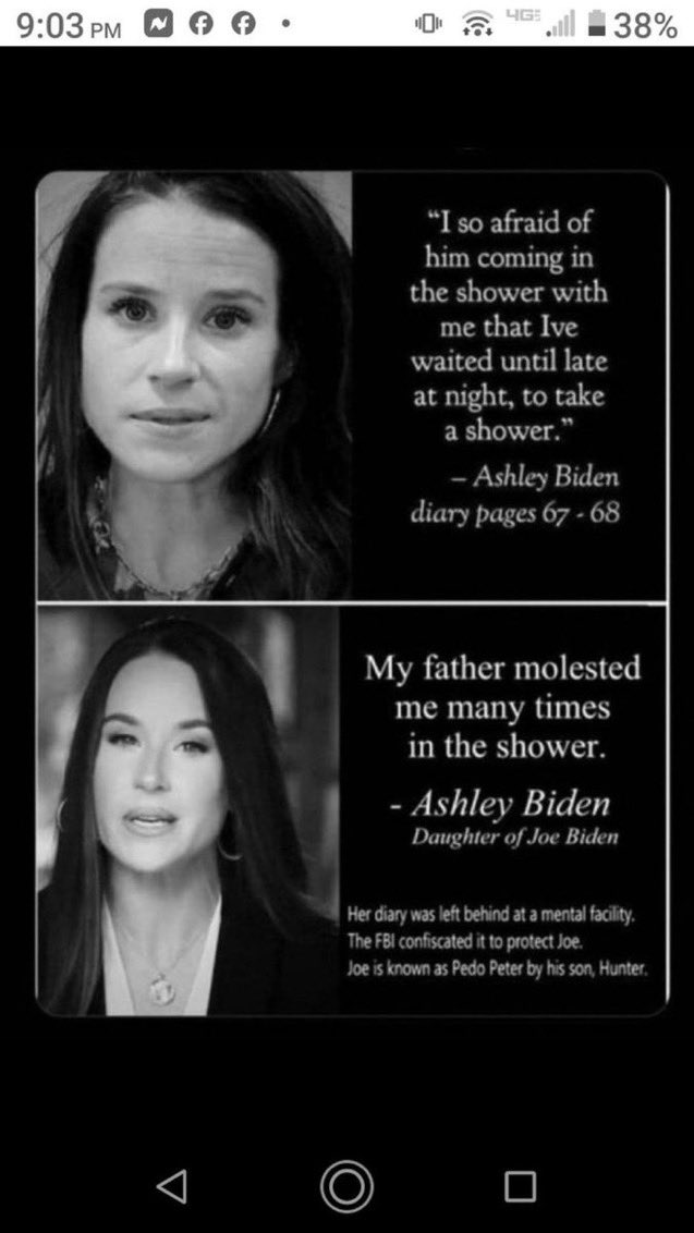 @ChrisDJackson @POTUS @JoeBiden @FLOTUS @DrBiden The woman who he was sleeping with when she was his family babysitter. The woman that for years has turned her eyes away from the fact @JoeBiden was molesting their daughter, #Ashley