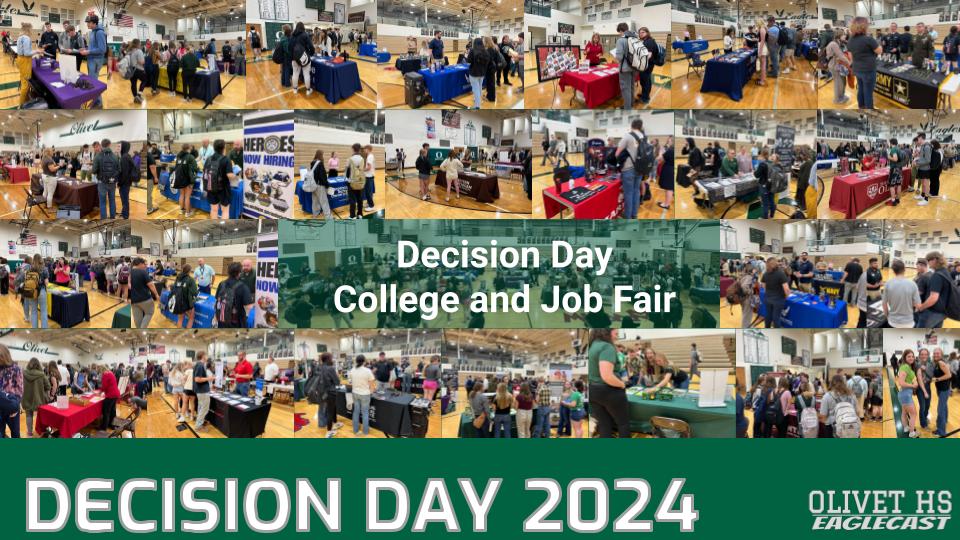 During the Decision Day Events, seniors and juniors were able to participate in the College and Job Fair, which included colleges, trade schools, and employers. Some students may have been able to find summer and long term employment. #EagleNationPRIDE