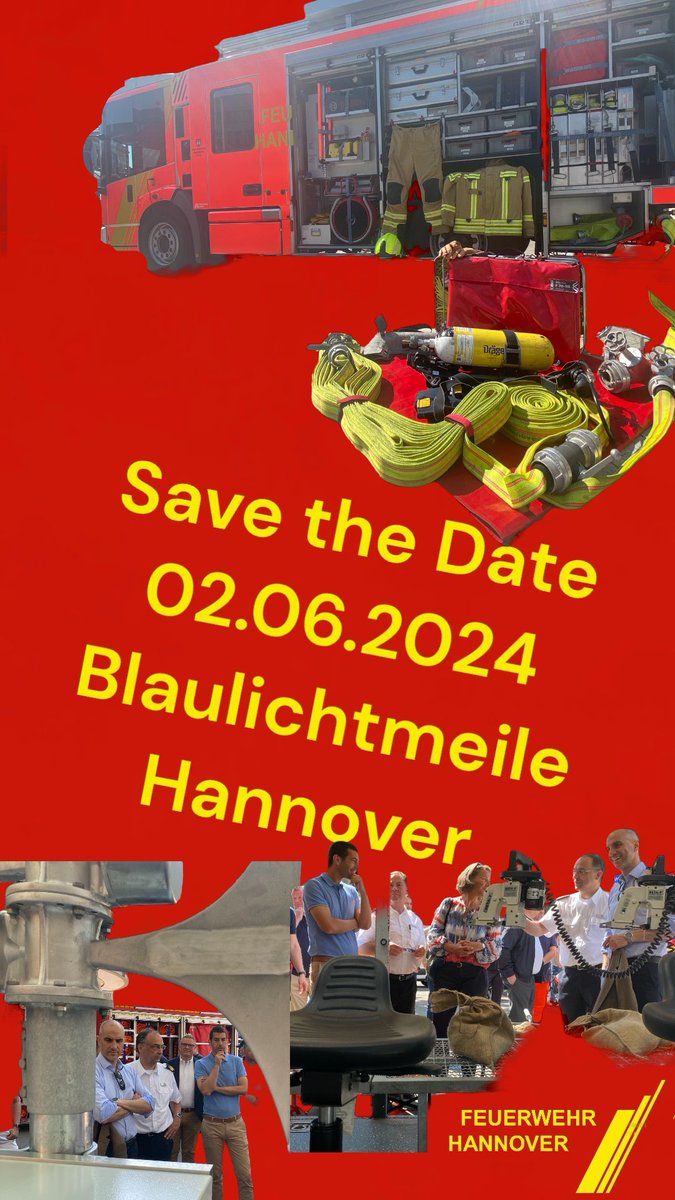 Save the Date: Am 02.06.2024 ist wieder Blaulichtmeile in der hannoverschen Innenstadt. Es warten viele Infos und Mitmachaktionen auf euch. Schwerpunktthema ist in diesem Jahr die Nachwuchswerbung auf den Opernplatz. Wir freuen uns auf euch!