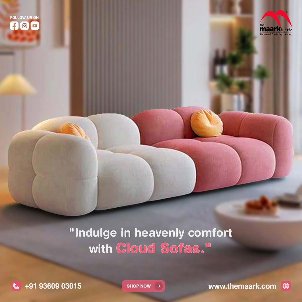 The Maark Trendz. Coimbatore | Tirupur l Erode Call +91 96778 23456/ +91 96778 33337. Finding a unique sofas it's really elevate your space and Modern touch to your home! Mixing and matching colors and textures is popular furniture your living area. #themaarktrendz #furniture