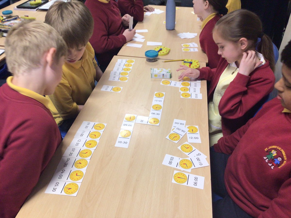 Time dominoes this morning in Maths. @StJamesChorley