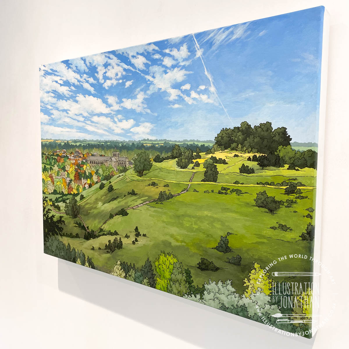 A certain big canvas is on its way to a new home today... so opportunity to hang some different Winchester inspired pieces in the Chapman Gallery space 🖼 🖼 🖼