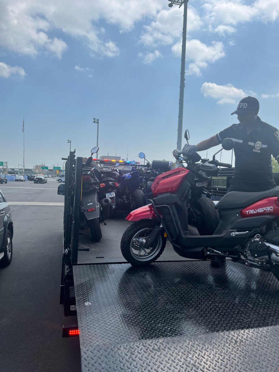 Another initiative at the RFK, Willis Avenue and Third Avenue bridges yielded confiscations, from cars and trucks to motorcycles and mopeds. It is important that all vehicles and motorcycles/mopeds on the roadway are registered, insured and the motorist is licensed. @NYPDnews