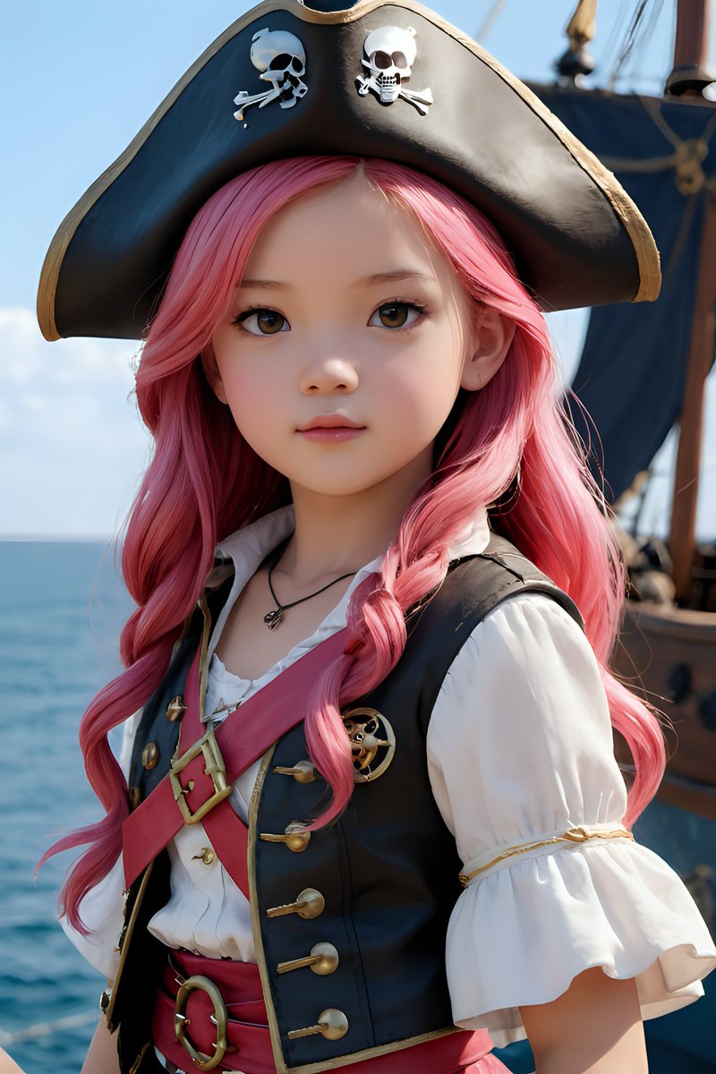 Setting sail for adventure like a fierce little pirate! ⚓️ Channeling my inner Blackpink Jenny with this fearless and adorable character model #PiratePerfection 
🆀🆃 - Share Your 𝗕𝗿𝗮𝘃𝗲 𝗣𝗶𝗿𝗮𝘁𝗲 Art.
🤜🤛🏼 𝕋𝕣𝕪 it  ☞ 𝗔𝗟𝗧 
𝗣𝗿𝗼𝗺𝗽𝘁 𝗦𝗵𝗮𝗿𝗲 #MakeArtSmiles