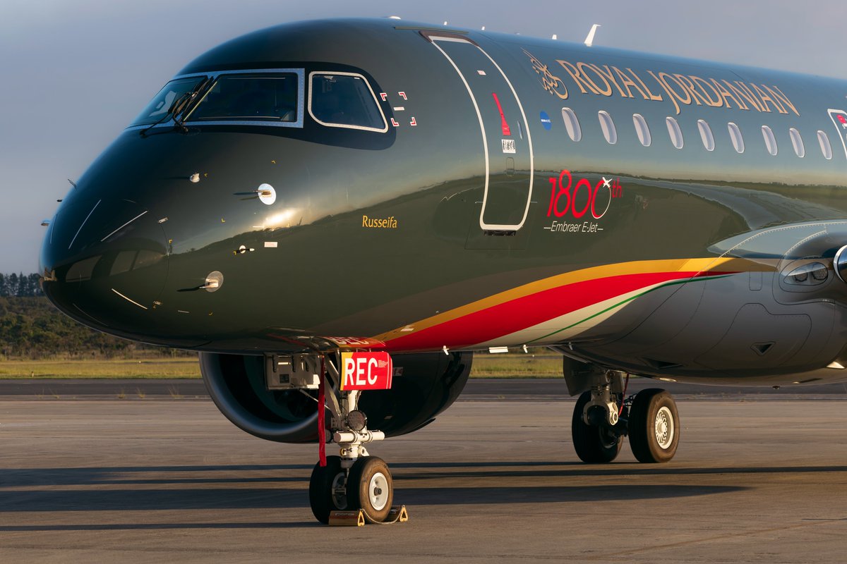 Embraer Delivers Milestone 1,800th E-Jet With Handover of New E190-E2 to Royal Jordanian breitflyte.com/post/embraer-d… #Embraer #Azorra #RoyalJordanianAirlines #E190E2 #Breitflyte #avgeek #avgeeks #aviation #airlines