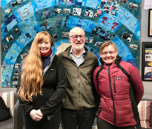 Thanks to Jarmila Šebestová and Petra Krejčí pictured with Training Manager Derek, for coming in to visit this week to hear how Carmichael supports social enterprises and local communities. Both academics are based in Slezská univerzita v Opavě in the Czech Republic.