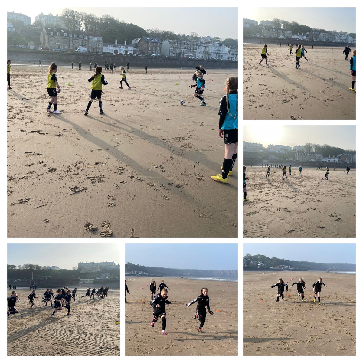 @safc Brilliant evening on the beach  with the SAFC Academy girls teams Ooh I do like to be beside the seaside. #thesegirlscan.