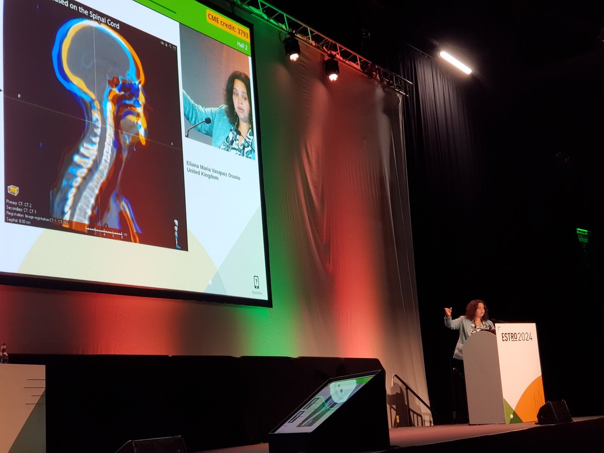 Eliana Vasquez Osorio is presenting image registration in a very clear way in the exciting day about re-irradiation at #ESTRO2024
