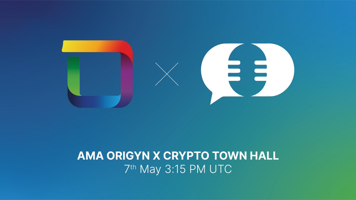 ORIGYN has been invited to speak at the @Crypto_TownHall AMA on Tuesday, May 7th at 3:15 PM UTC!

We're looking forward to dive into numerous current topics with @MarioNawfal, @scottmelker, and @cryptomanran. 

Plus, we'll be showcasing our #RWA protocol achievements along with…