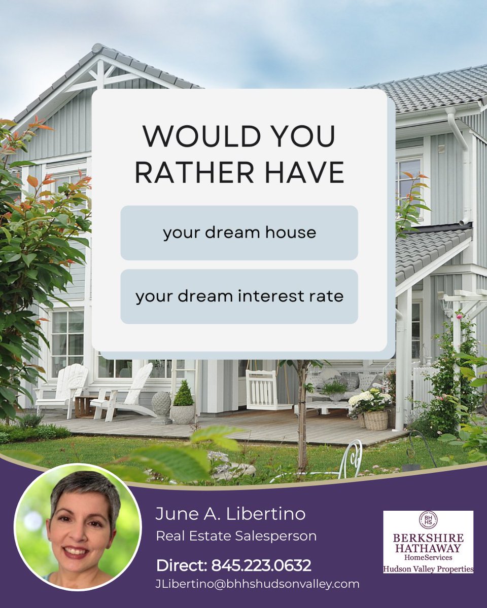 If faced with the choice of obtaining only one of the two, which would you prioritize: acquiring your dream home at current mortgage rates or purchasing a property that may not be your ideal choice, but with the interest rate you desire?

#homeinvestment #homeownership