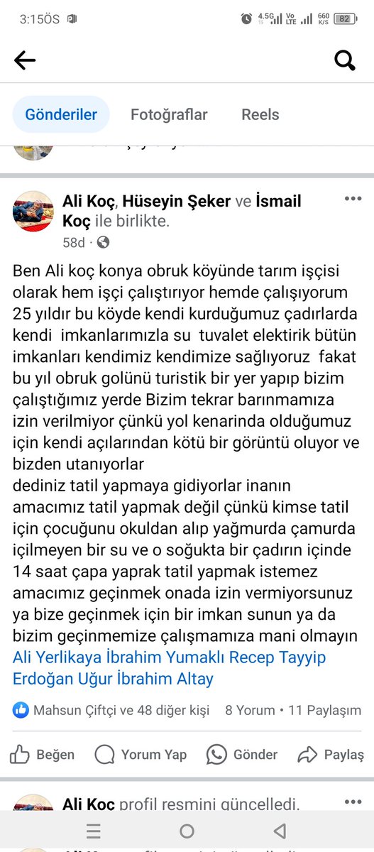 Tarım işçileri bunu  hak etmiyor sağa sola atılmalar küçük ğörunmeler @mkasimgulpinar_ <a href="/RTErdogan/">Recep Tayyip Erdoğan</a> <a href="/TCTarim/">T.C. Tarım ve Orman Bakanlığı</a>  <a href="/Konyabuyuksehir/">Konya Büyükşehir Belediyesi 🇹🇷</a> <a href="/konyailtarim/">Konya Tarım ve Orman İl Müdürlüğü</a>