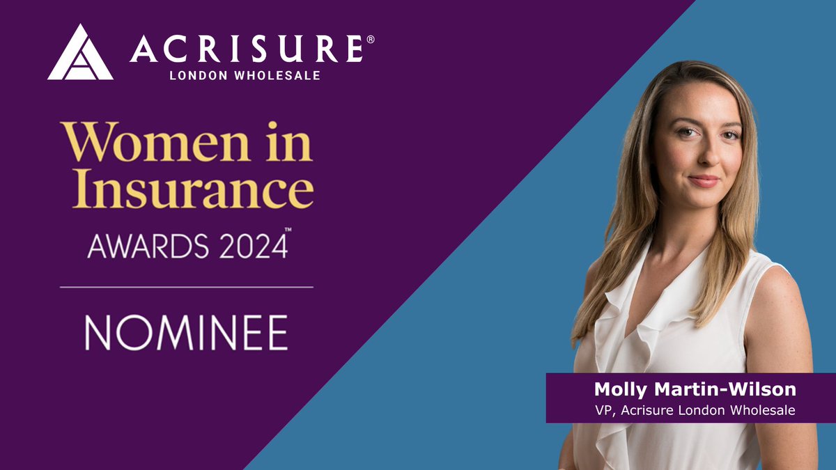 Congrats to Molly Martin-Wilson, VP of Acrisure London Wholesale, for being nominated for a 2024 Women In Insurance Awards in the category of “Young Insurance Woman of the Year!”
#WII #WomenInInsurance