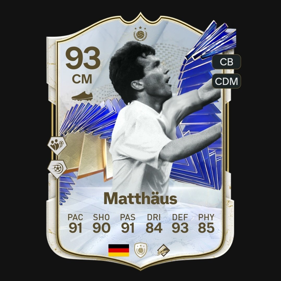 My guess for the rumoured TOTY Icon SBC is Lothar Mattheus. It would make sense with Bundesliga TOTS up next.