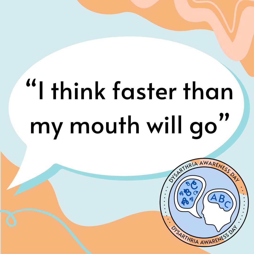 We’ll be counting down to #DysarthriaAwarenessDay by sharing the experiences of people living with #dysarthria - please join the campaign with your own experiences! Use the hashtags to get #dysarthria trending 💬🗣️🎉