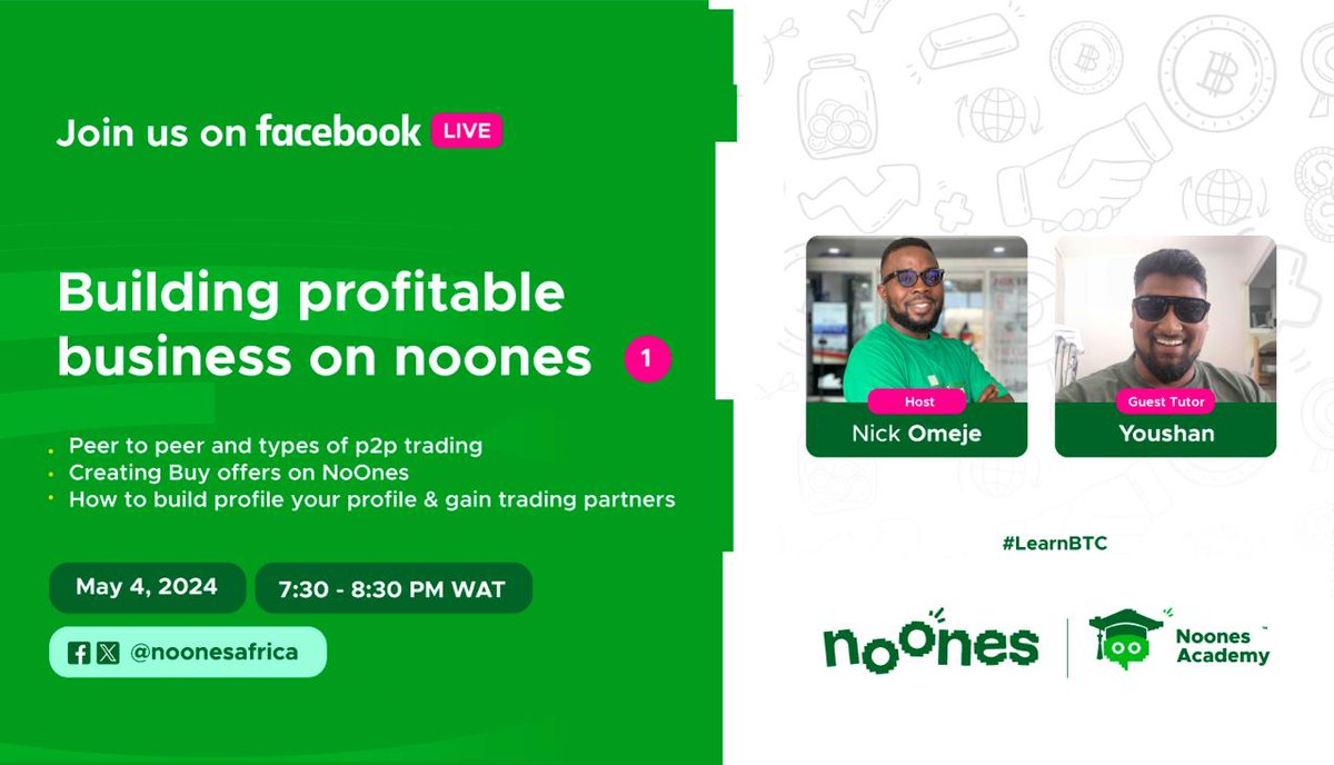 🚨Webinar Alert!🚨 Get your Notepads ready😊, it's time to get unfiltered knowledge straight from the source, as we learn how to build a profitable business on @noonesapp 🎉 Join us this Saturday, 7:30PM (WAT), and don't forget to save your spot👇 bit.ly/44aehzW…