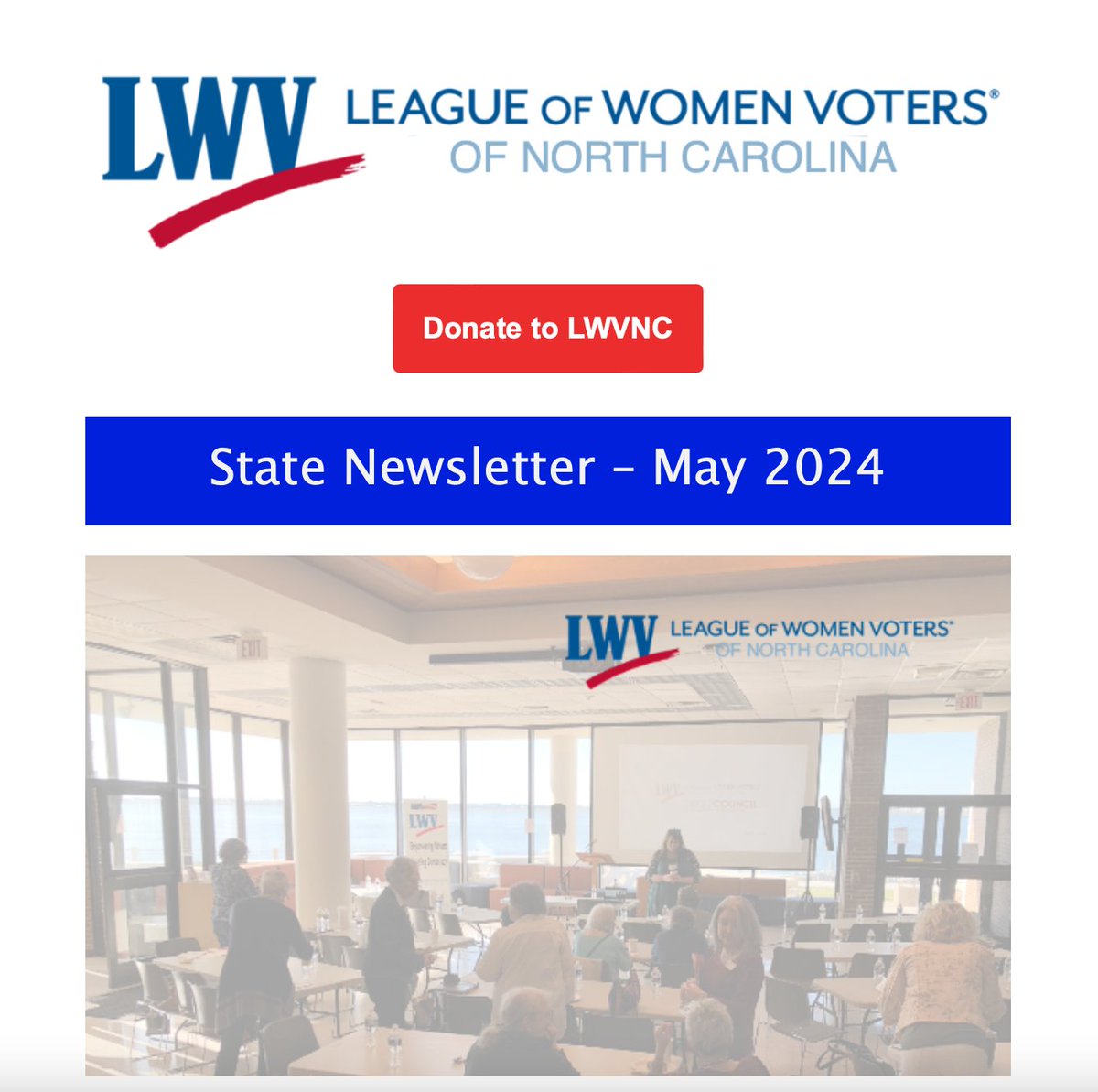 New State newsletter! 

Featuring our communications session recap, an overview of recent regional meetings, info about the “Voices and Votes” Smithsonian Exhibit that has launched with LWVNC support, and more! 

mailchi.mp/87748f78739d/m…