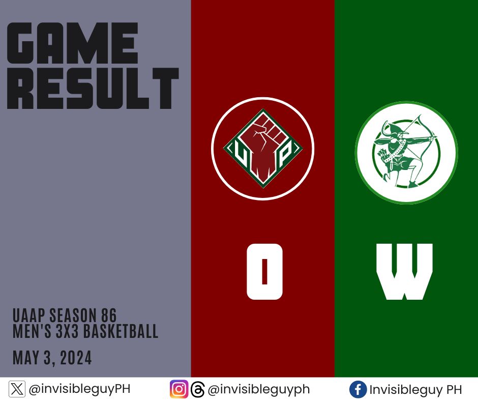 ICYMI: The @upmbt forfeits their remaining games in the #UAAPSeason86 3x3 Basketball Tournament due to injuries. #UPFight ✊🏼❤️💚 #SupportAllSports
