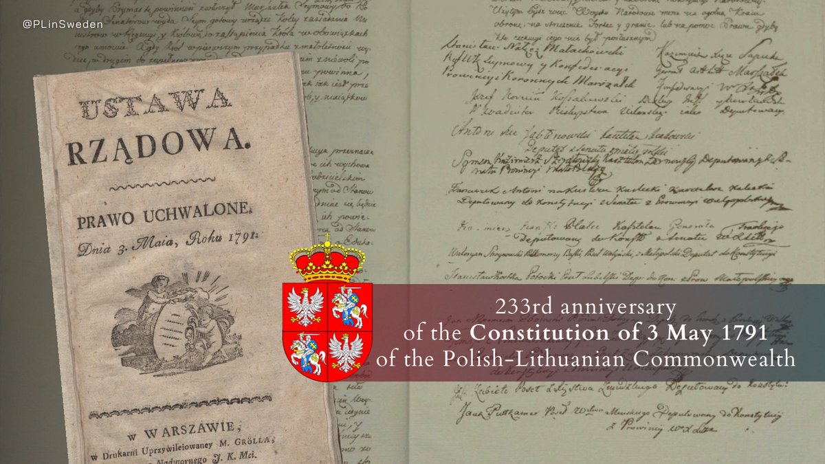 In 1791, the Great Sejm adopted the Constitution of the Polish-Lithuanian Commonwealth, being the first in Europe and the second in the world written constitution. 🇵🇱🇱🇹 As we celebrate 🇵🇱 national holiday today, we also reflect on its timeless values that remain our pride! ✨