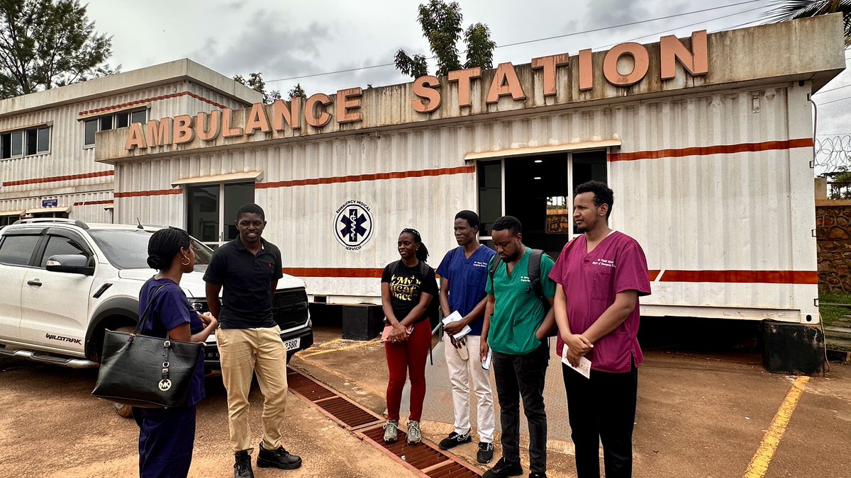 Year-2 EM residents visit to the Naguru Ambulance Station to tour the call and dispatch center. Special appreciation goes to Dr. @joelahabweoteho for providing a guided tour of this facility. @Seed_Global