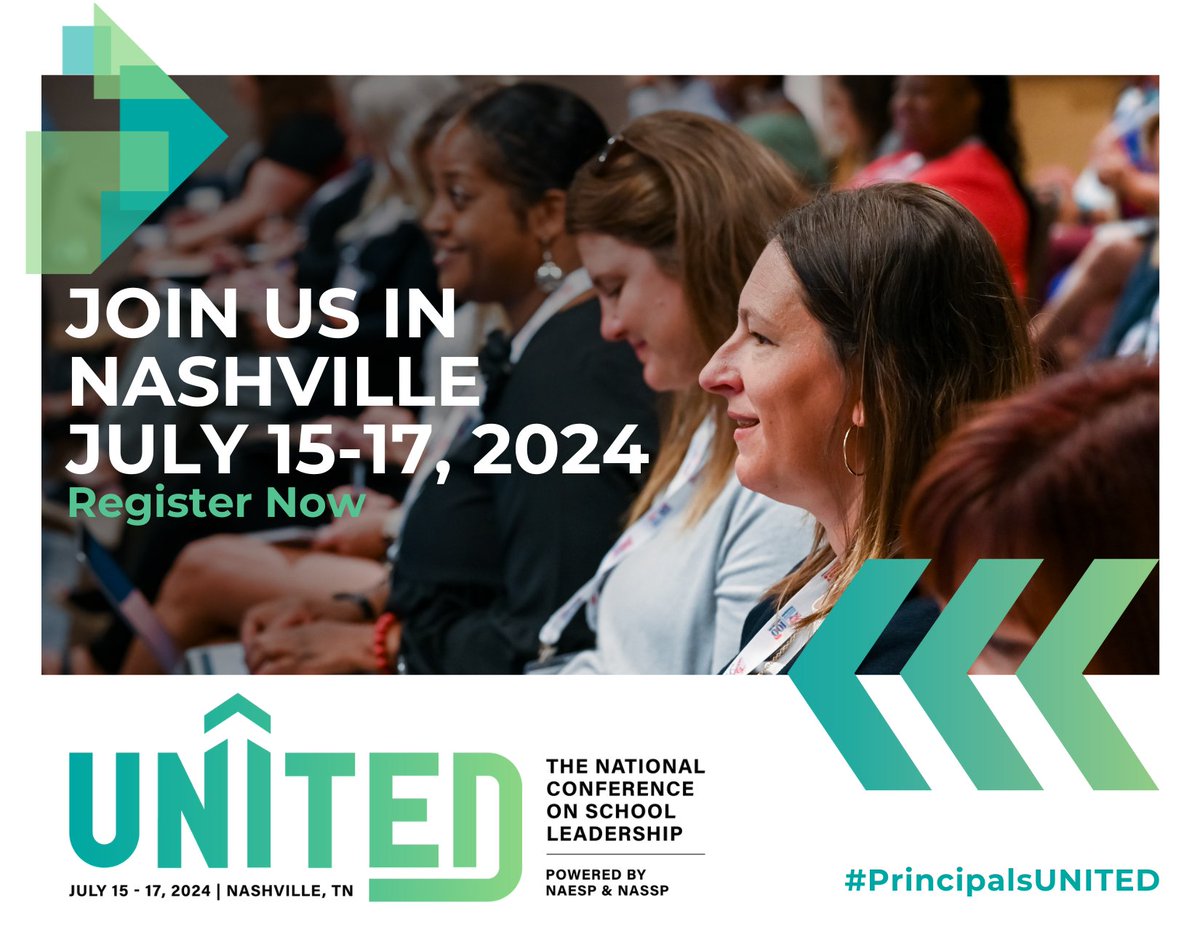 🍎@NAESP & @NASSP have teamed up combining our annual conferences into one highly anticipated summer conference designed for #preK12 #edleaders at all levels of the leadership journey. #principalsUNITED is July 15-17, w/ precon sessions available July 14. theunitedconference.org/register/