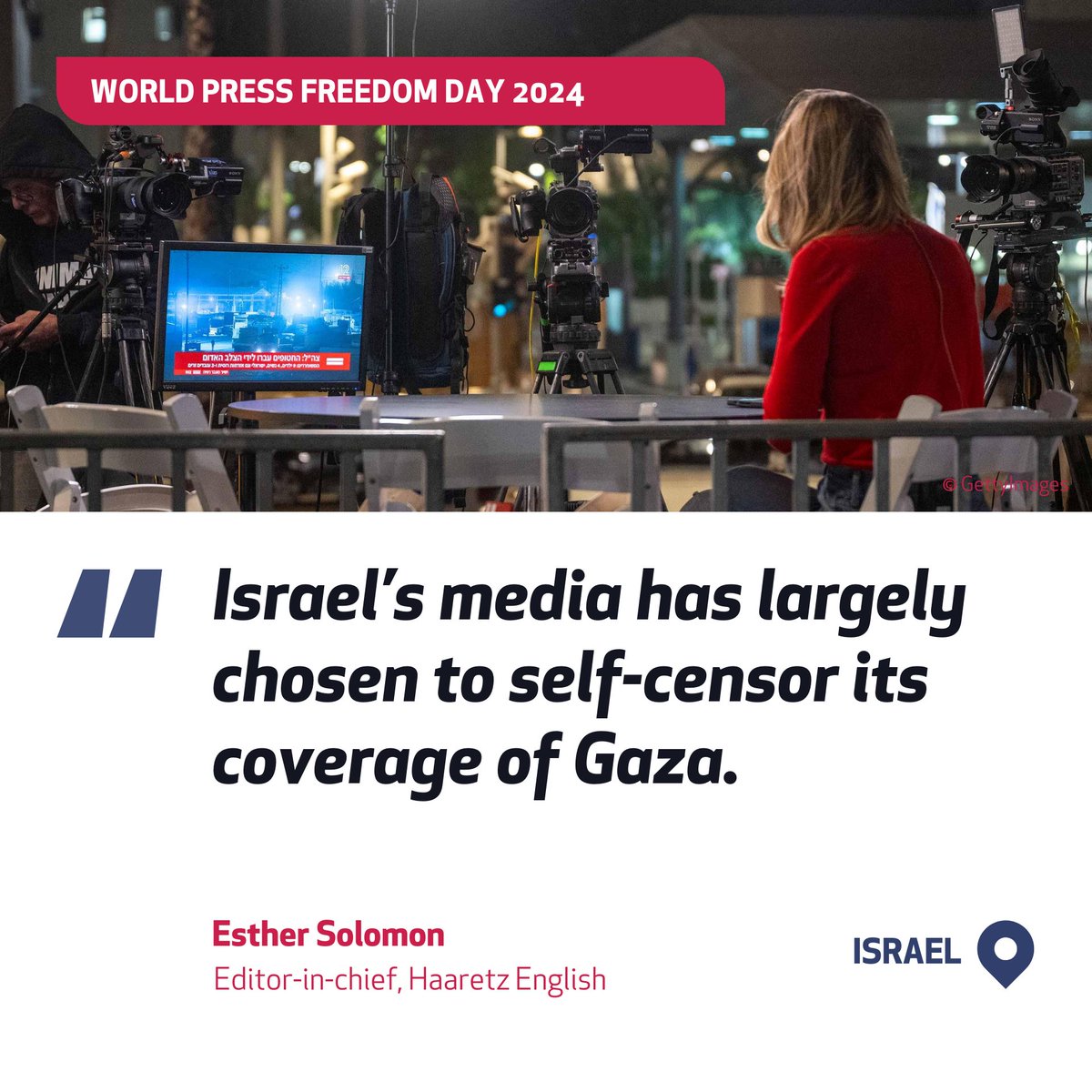 As we mark #WorldPressFreedomDay, @haaretzcom editor-in-chief @EstherSolomon discusses Israel's weakened press freedom and the national ‘cognitive gap’. Read here: iwpr.net/global-voices/…