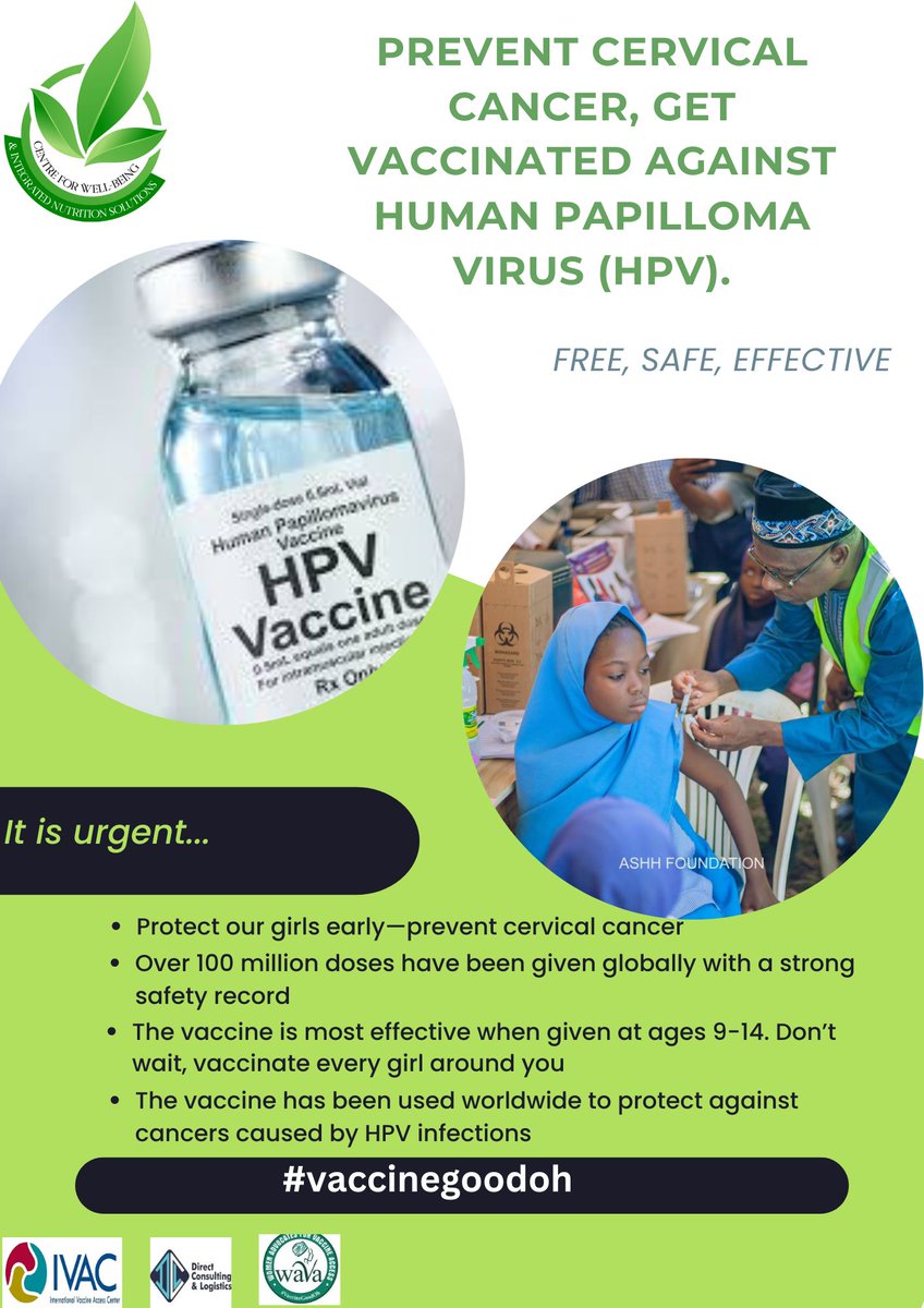 👶💉 Protect our daughters from HPV-related cancers! The HPV vaccine is safe, effective, and can prevent several types of cancer. #GetVaccinated #HPVFree #Vaccinegoodoh #HPVVaccine