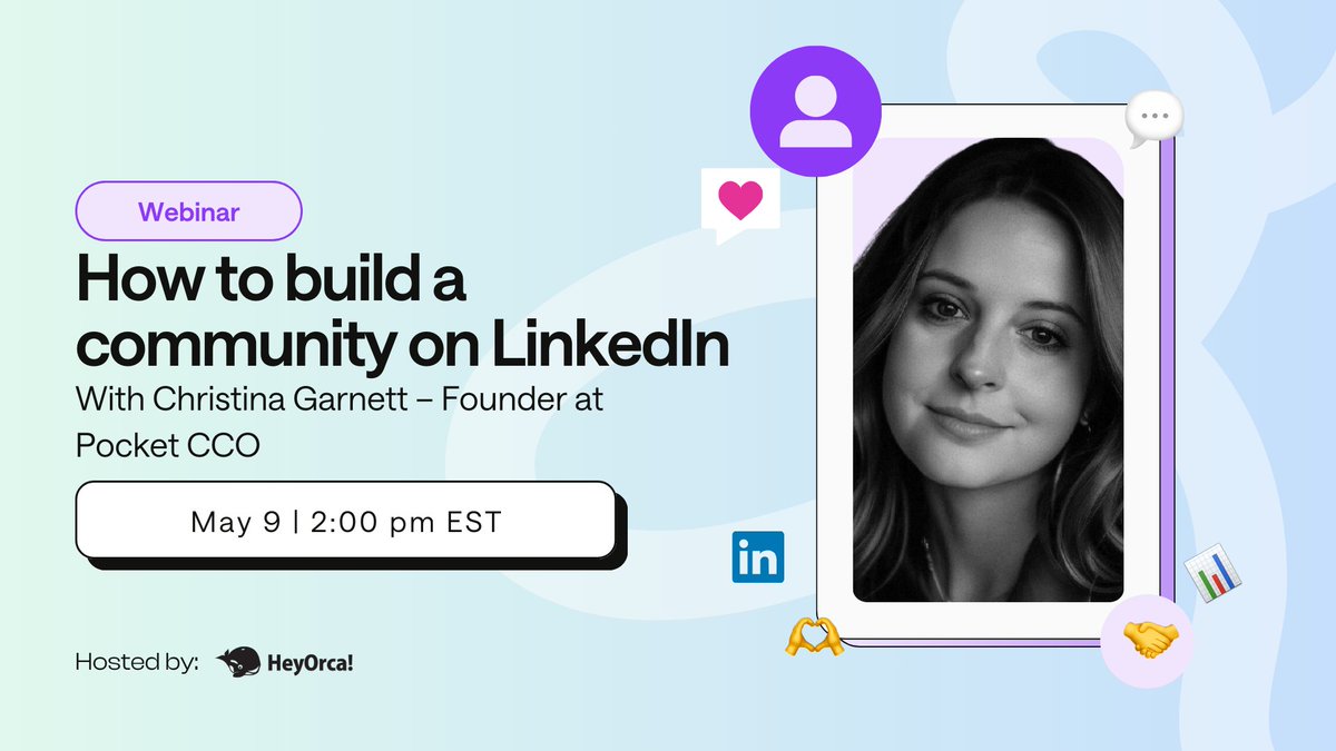 LinkedIn is tough right now BUT there are some clear ways to still try to connect and build community there. Join me as we discuss. bigmarker.com/heyorca/How-to…