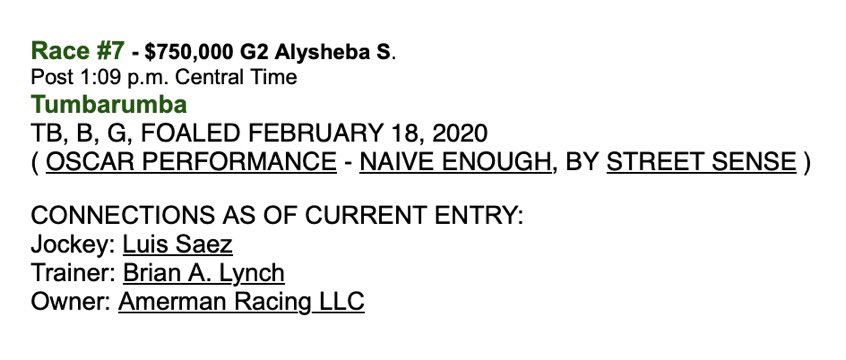 Best of luck to all associated with Coteau Grove Farms-bred Tumbarumba in the Grade 2 Alysheba Stakes today at Churchill Downs!!! @CaryBloodstock