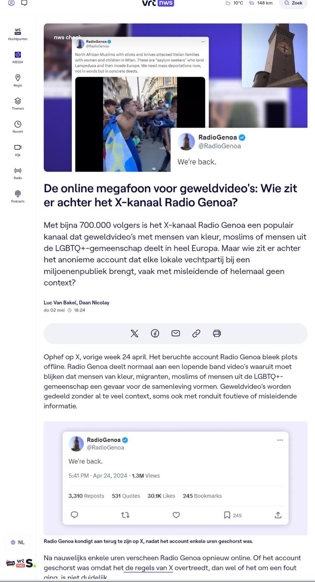 @WildWestBil Ook de openbare omroep @vrtnws in Vlaanderen wil dat account weg.
Sluw als de linkse deugerts bij de perfide VRT zijn gebruiken ze misleiding en de leugen door één filmpje er uit te lichten.
Over de vele honderden andere houden ze hun klep want strookt niet in hun narratief.