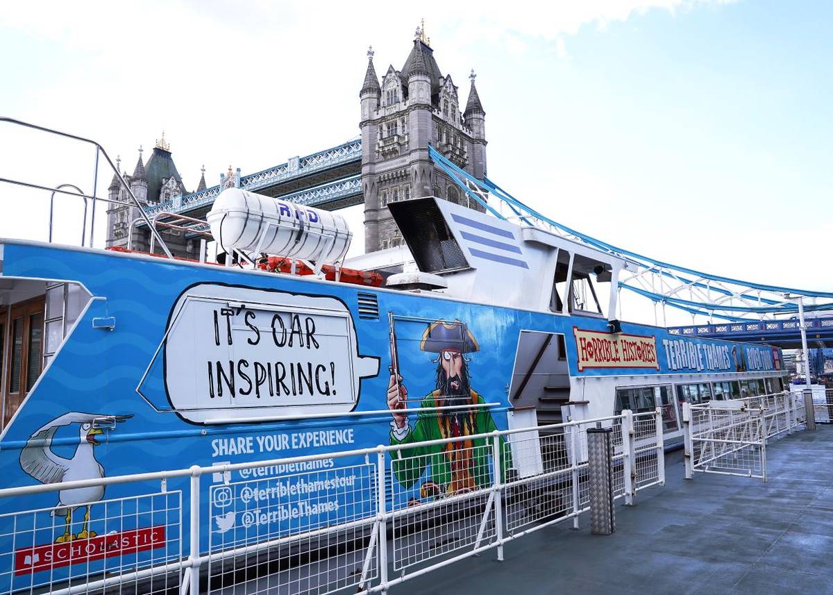 Want to join us onboard for a totally OAR-some time? ⚓😄 Our #HorribleHistories boat tours of London this month run from 23 May - 2 June: terriblethames.com