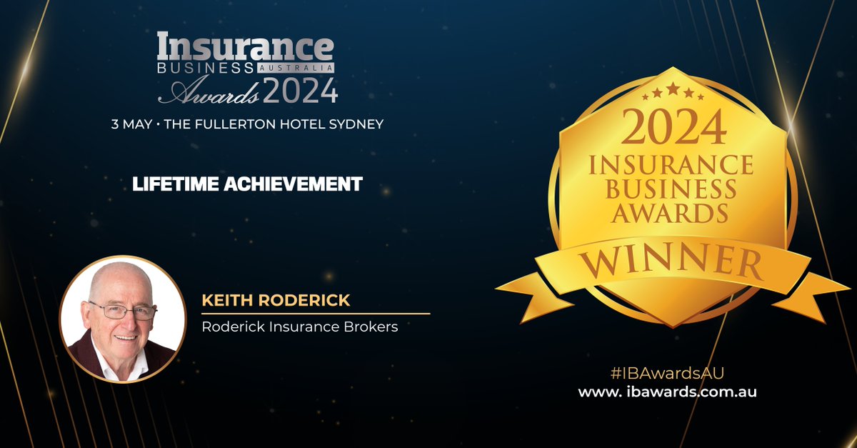 A big round of applause to Keith Roderick from Roderick Insurance Brokers for being honored with the Lifetime Achievement award at the #IBAwardsAU 2024! 🎉

Find out more here: hubs.la/Q02vk50F0