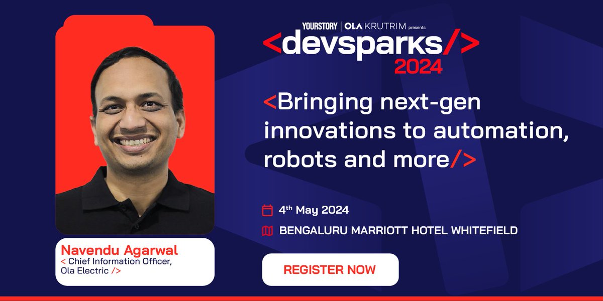 Navendu Agarwal (@navendu) is shaping India’s immense AI potential into next-gen products and solutions for automation, robotics, factory digitisation, and material handling. 

He also handles @OlaElectric’s in-house AI/GEN AI infrastructure, integrated data lakes, and more.…